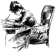 girl writing